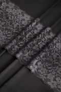 Эластичное кружево 714п цвет чёрный с люрексом