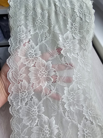 Эластичное кружево э506п цвет бледно-мятный
