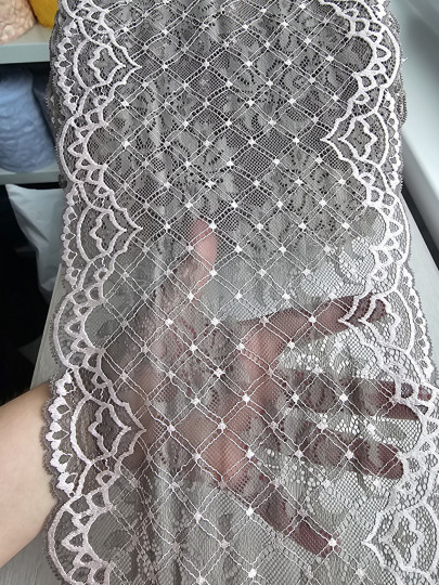 Эластичное кружево э542п цвет теплый серый