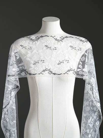 Эластичное кружево э739п белый, чёрный