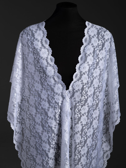 Эластичное кружево э727п цвет белый