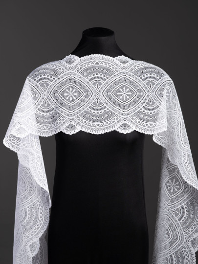 Эластичное кружево э728п молочный