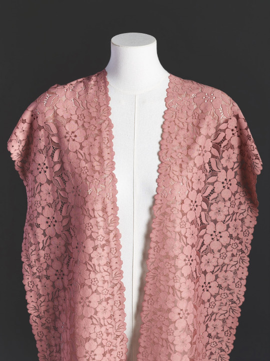 Эластичное кружево 632п цвет розово-терракотовый