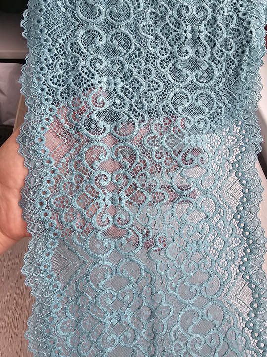 Эластичное кружево 4 цвет бирюзово-мятный