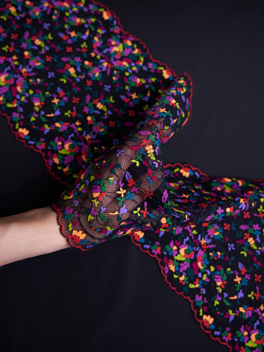 Эластичное кружево э734п микс