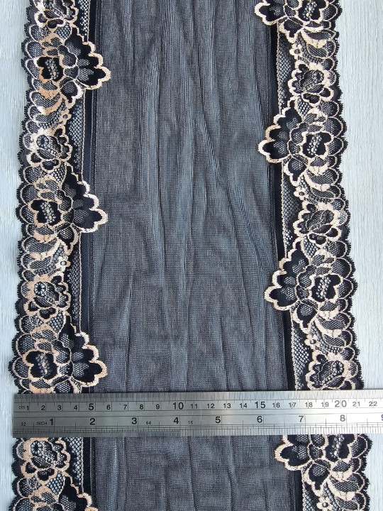 Эластичное кружево э410п цвет чёрный