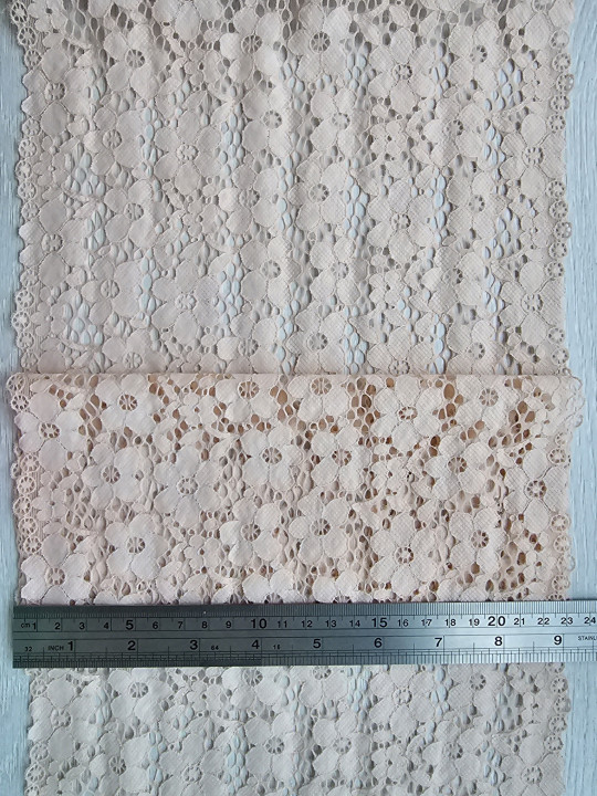 Эластичное кружево э518п цвет пудровый