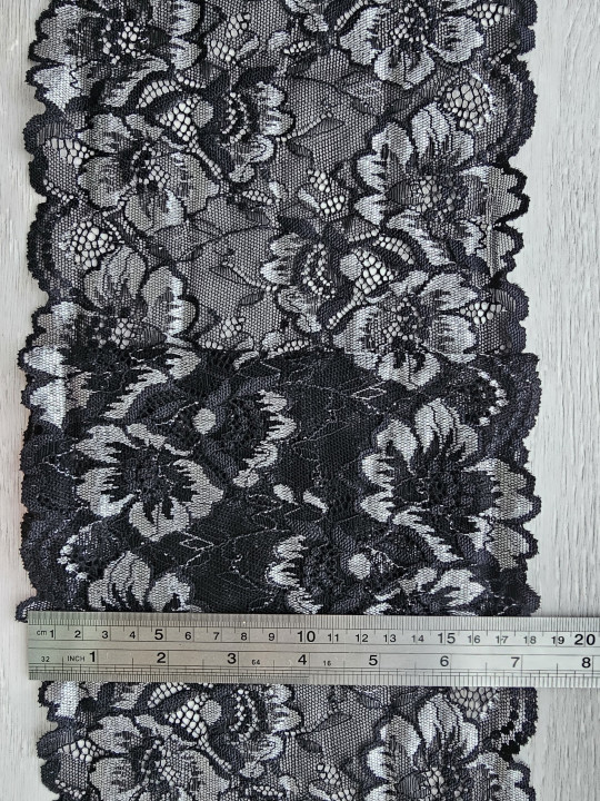 Эластичное кружево э715п цвет чёрный