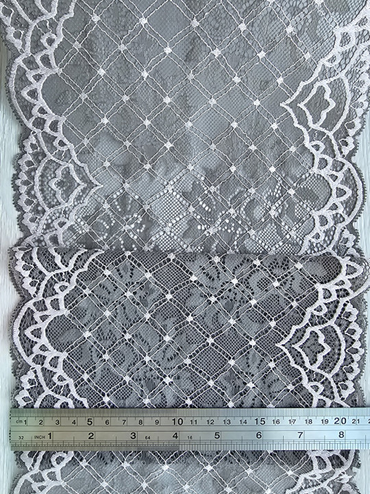 Эластичное кружево э542п цвет теплый серый