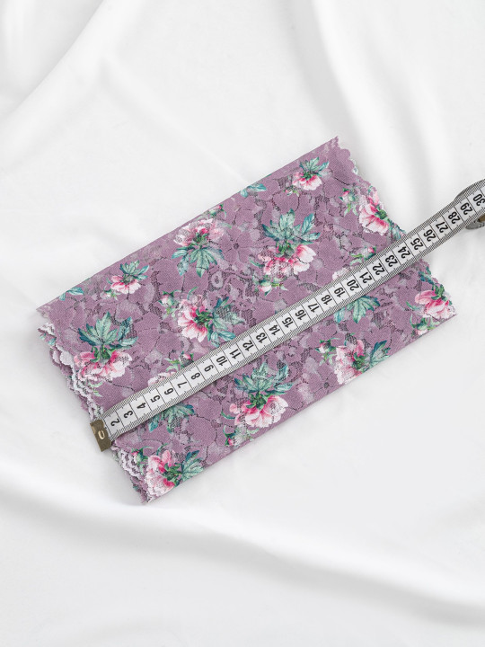 Эластичное кружево э717п цвет сиреневый пыльный