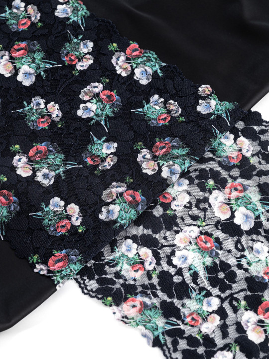 Эластичное кружево э720п цвет чёрный