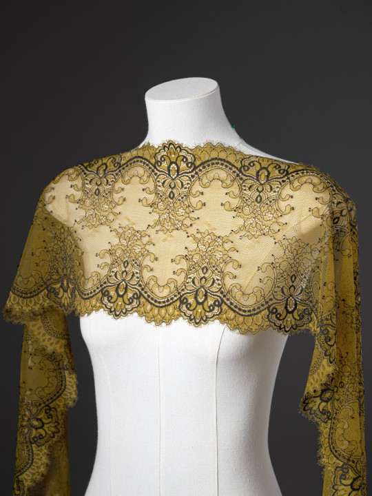 Эластичное кружево Э580_1п цвет хаки