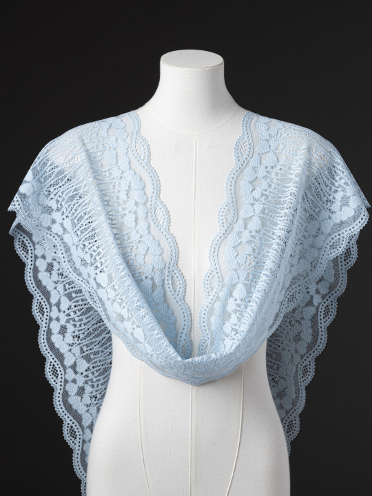 Эластичное кружево Э615п цвет светло-голубой