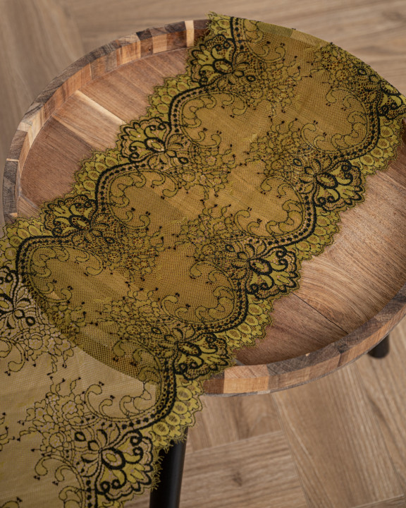 Эластичное кружево Э580_1п цвет хаки