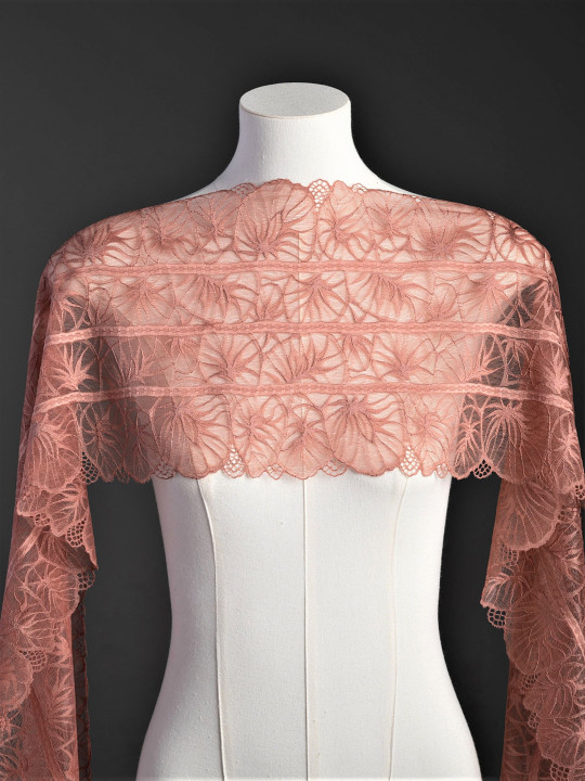 Эластичное кружево э608п цвет розово-коричневый