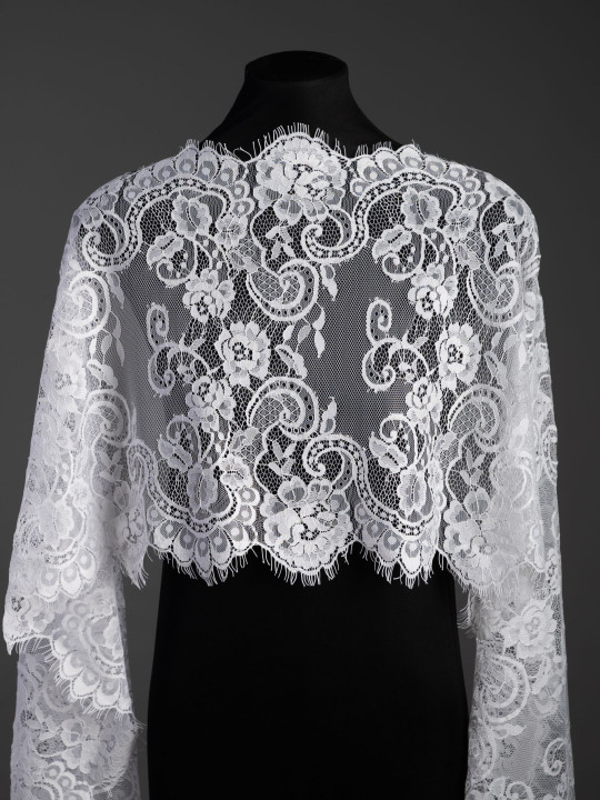 Кружево с ресничками шантильи Р424 (цена за купон 280см*40см)