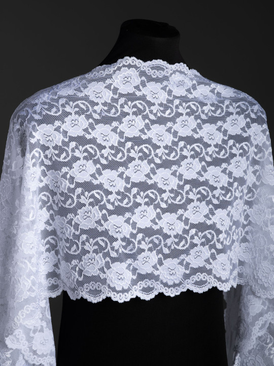 Эластичное кружево э727п цвет белый