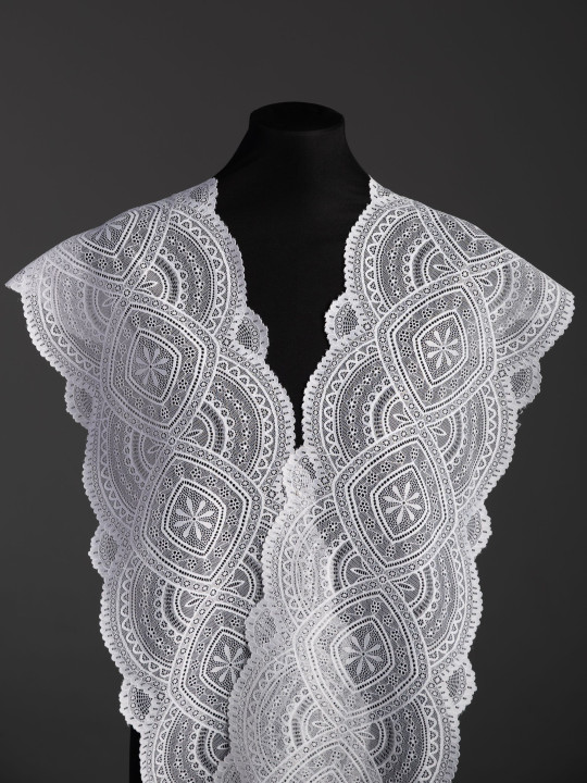 Эластичное кружево э728п молочный