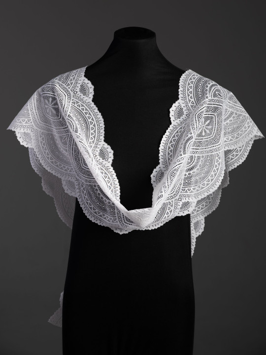 Эластичное кружево э728п молочный