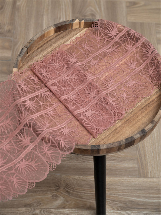 Эластичное кружево э608п цвет розово-коричневый