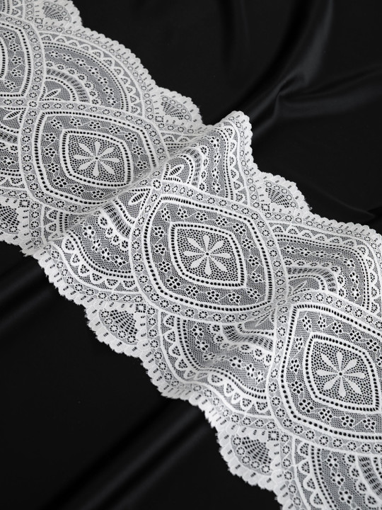 Эластичное кружево э728п молочный