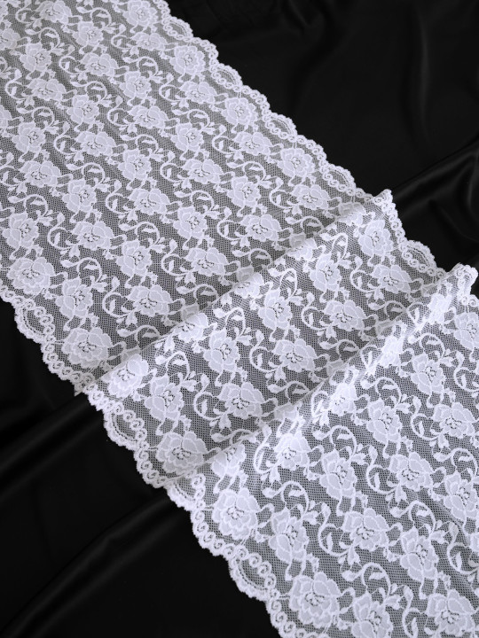 Эластичное кружево э727п цвет белый