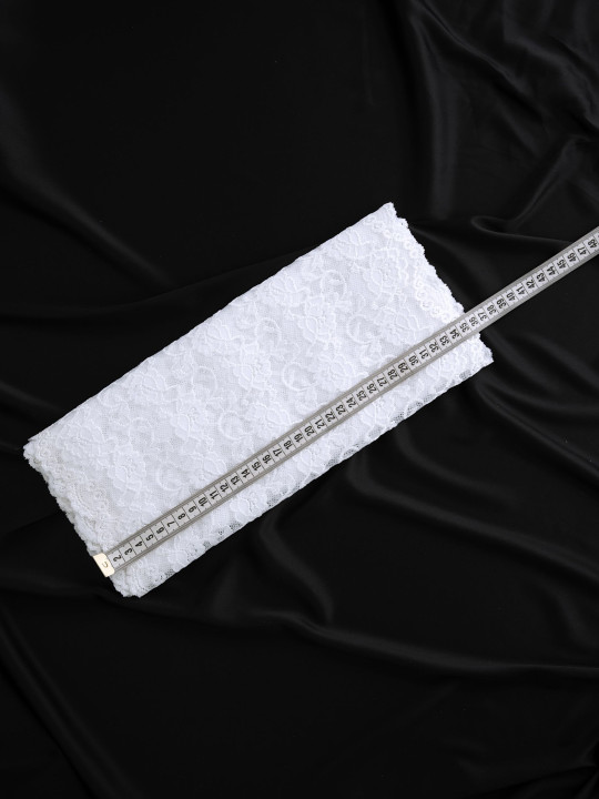 Эластичное кружево э727п цвет белый