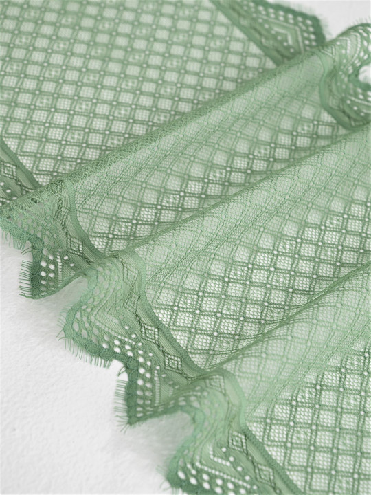 Эластичное кружево э609п цвет зелёный