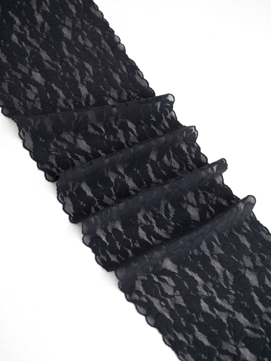 Эластичное кружево Э724п цвет чёрный