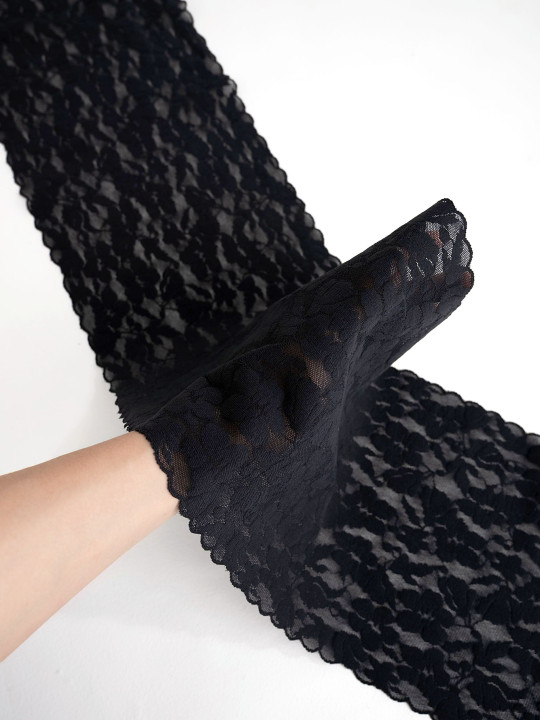 Эластичное кружево Э724п цвет чёрный