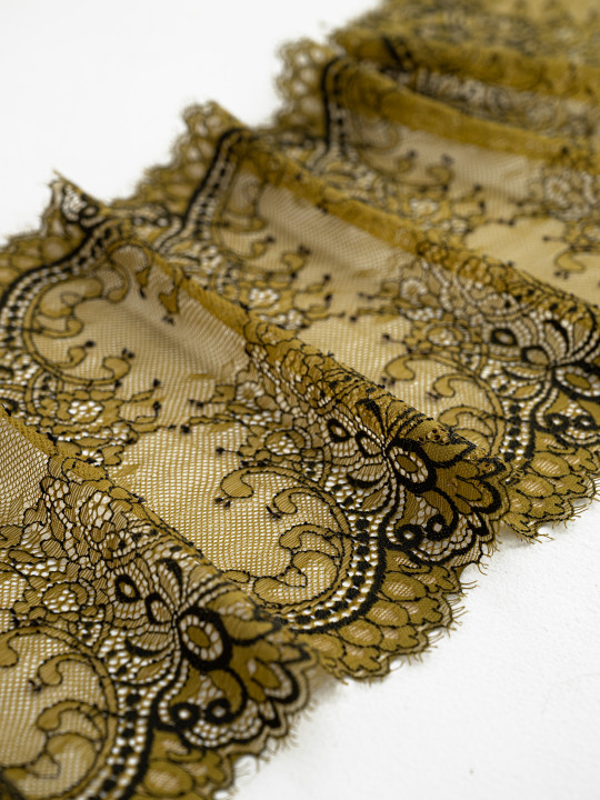 Эластичное кружево Э580_1п цвет хаки