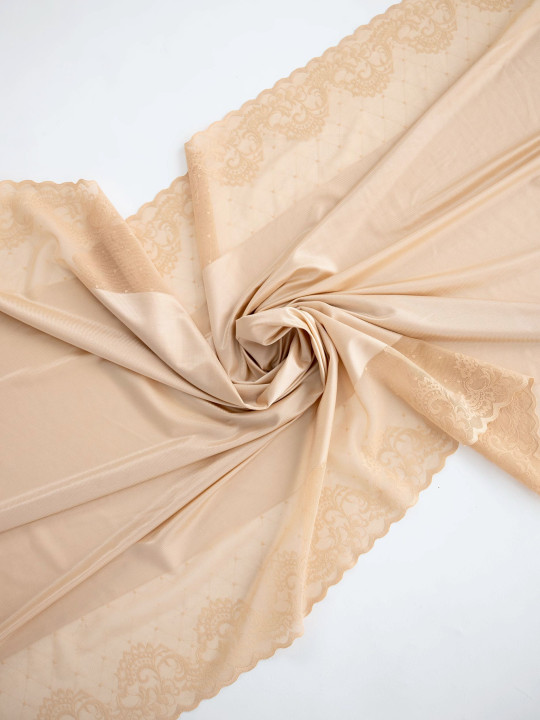 Микрофибра утяжка с кружевом Э726п плотная, тяжёлая, упругая