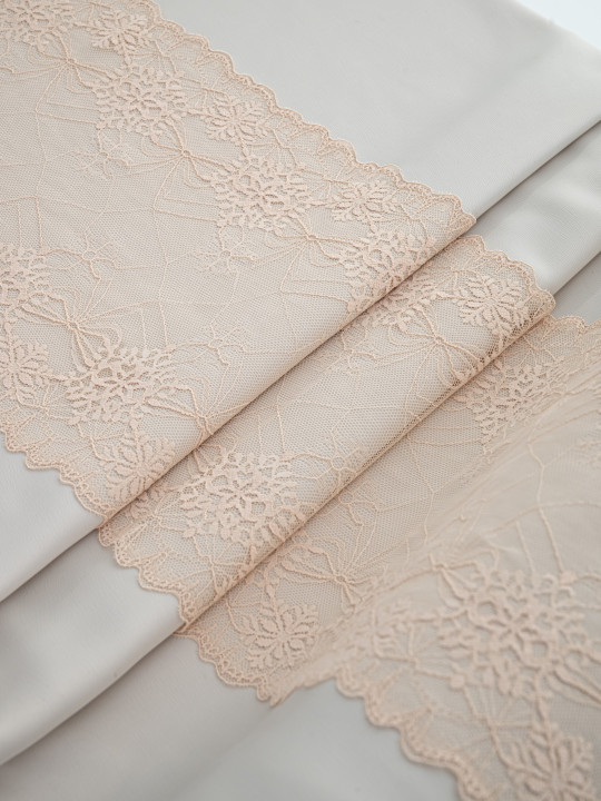 Эластичное кружево Э706п цвет бежевый