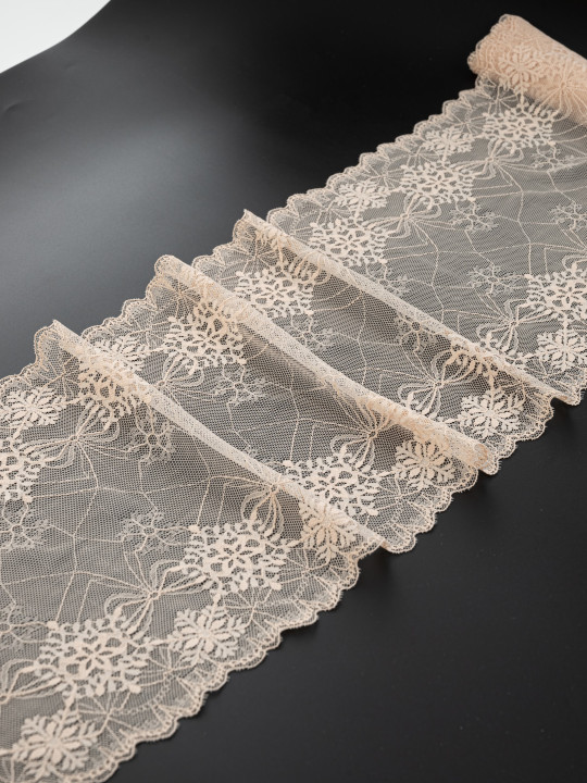 Эластичное кружево Э706п цвет бежевый