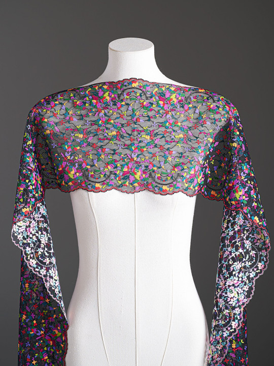 Эластичное кружево э734п микс