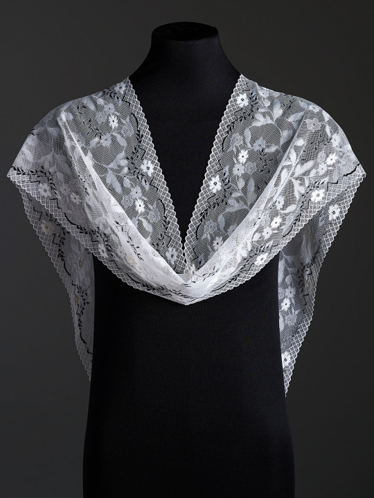 Эластичное кружево э739п белый, чёрный