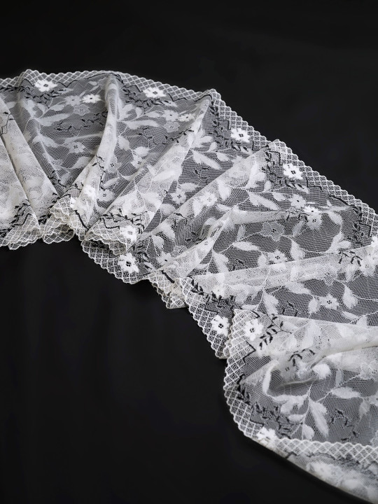 Эластичное кружево э739п белый, чёрный