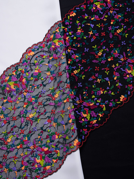 Эластичное кружево э734п микс