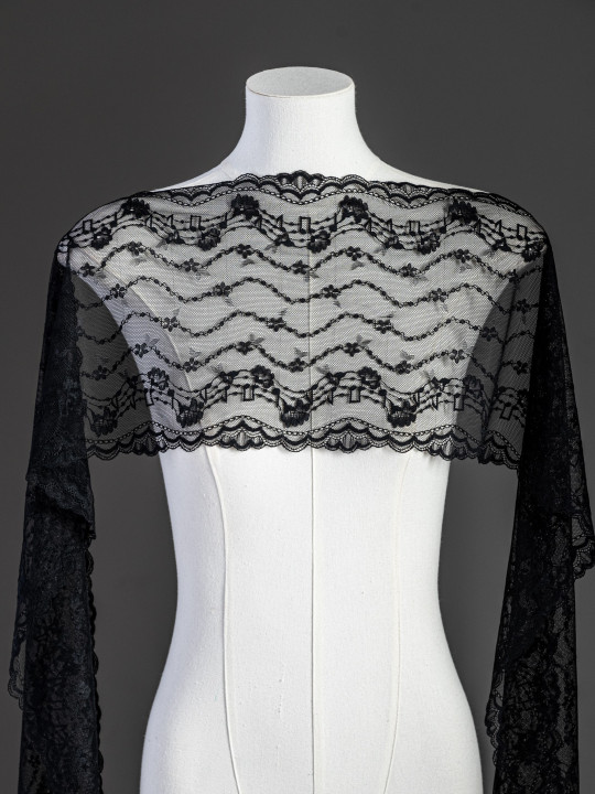 Эластичное кружево Э700п цвет чёрный