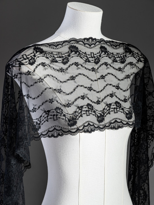 Эластичное кружево Э700п цвет чёрный