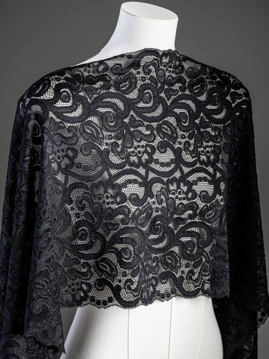 Эластичное кружево э701п цвет чёрный