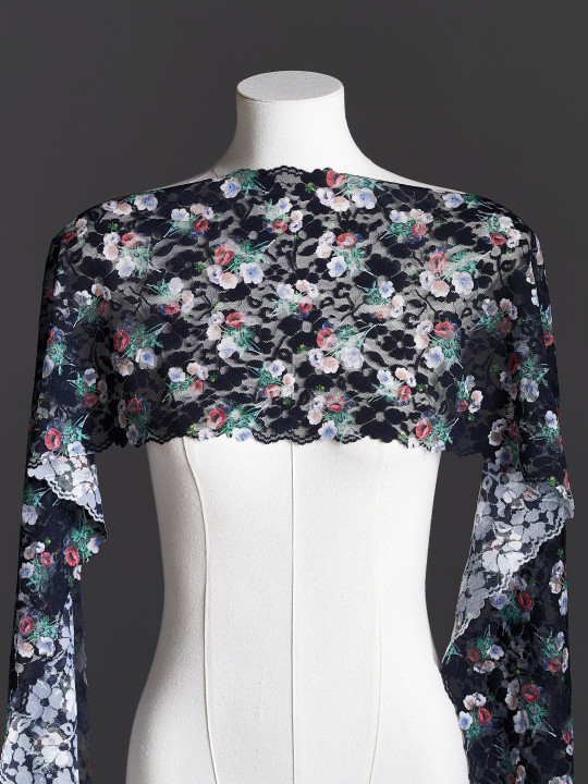 Эластичное кружево э720п цвет чёрный