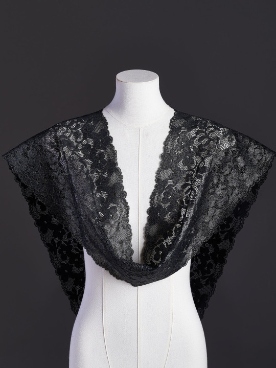 Эластичное кружево э716п цвет чёрный с люрексом