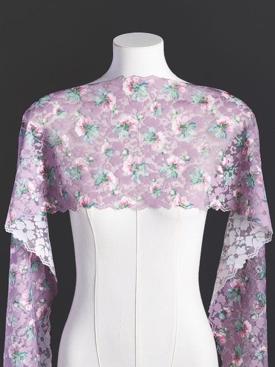 Эластичное кружево э717п цвет сиреневый пыльный