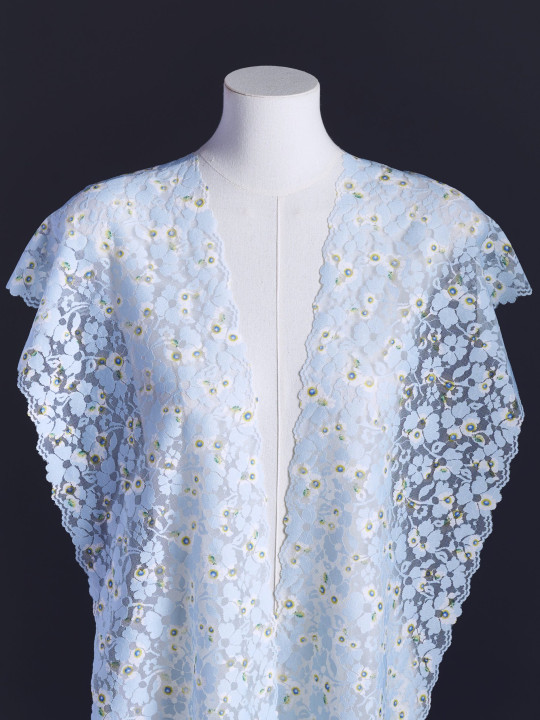 Эластичное кружево э721п цвет голубой