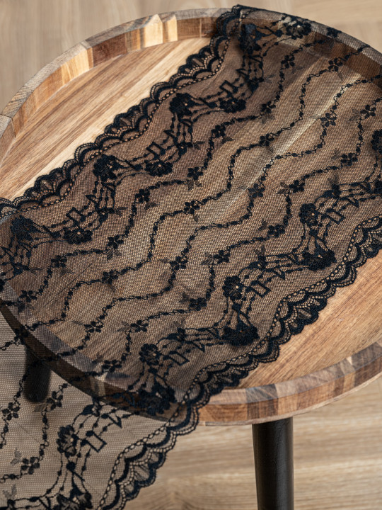 Эластичное кружево Э700п цвет чёрный