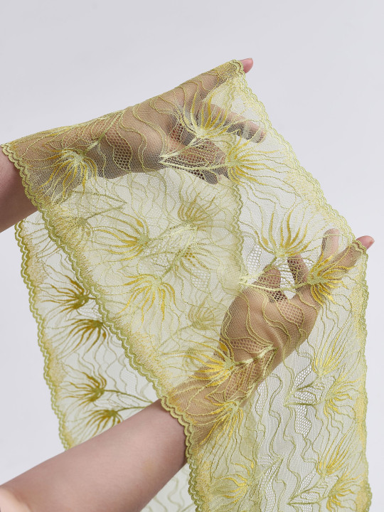 Эластичное кружево э489п цвет салатовый