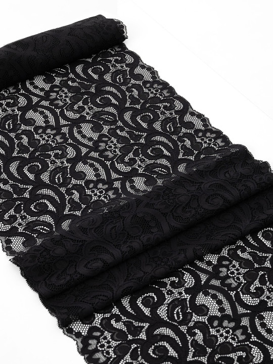 Эластичное кружево э701п цвет чёрный