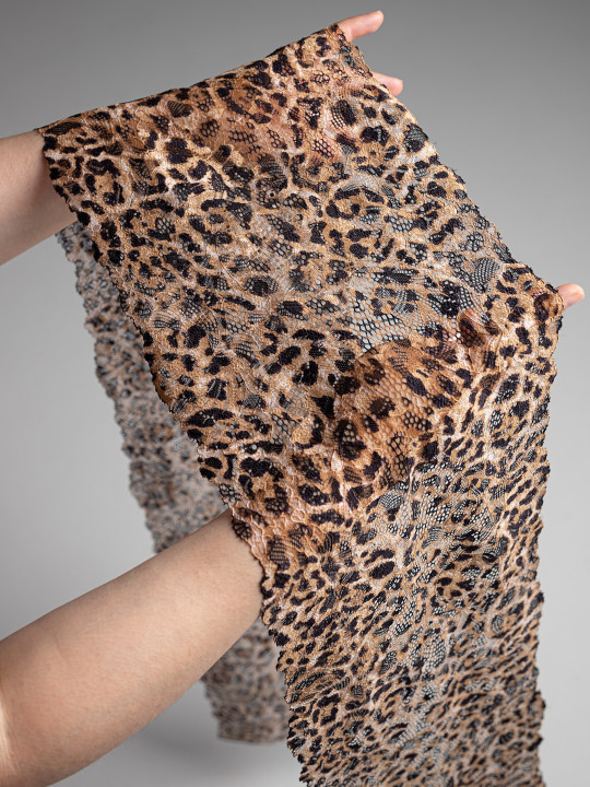Эластичное кружево 693п леопард