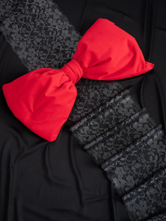 Эластичное кружево э716п цвет чёрный с люрексом